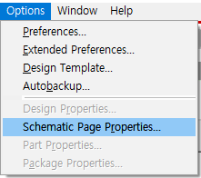 Schematic Page properties